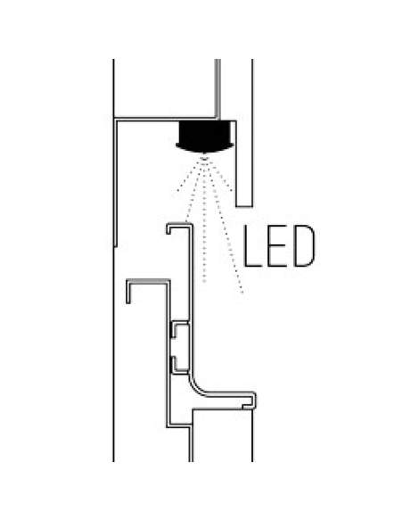 Option: Illumination LED dans moulure décorative - au (ML)