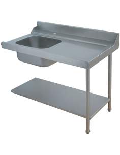 Table d'entrée pour prélavage "droite"