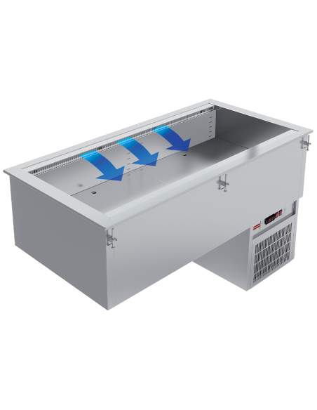 Elément cuve réfrigérée, ventilée, 4x GN 1/1