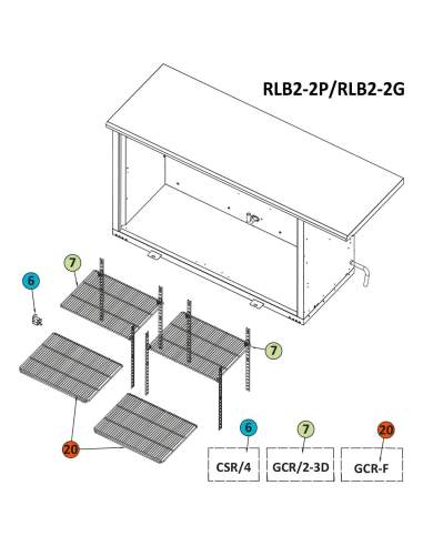 Grille de fond chromée RLB…