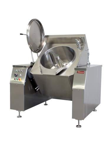 Marmite basculante électrique avec mélangeur 200 L., chauffage indirect