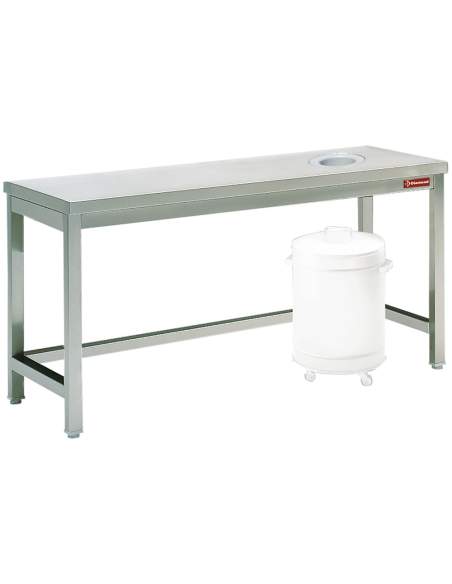 Table à débarrasser avec vide ordure
