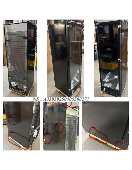Vitrine ventilée positive 382 litres NOIRE