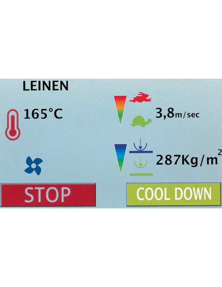 Repasseuse, rouleau (Cov. Nomex) 1250 mm D.250 mm TOUCH SCREEN