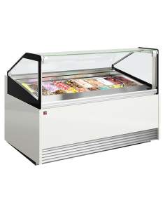 Comptoir à crème glacée 18 bacs inox (360x165)