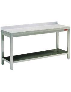 TABLE DE TRAVAIL AVEC SOUS TABLETTE - BORD ARRIERE 90°