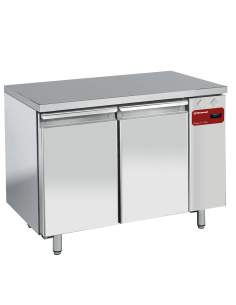 Table frigorifique, ventilée, 2 portes EN 600x400, (Sans groupe)