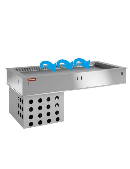 Elément top réfrigéré, ventilé, 3x GN 1/1