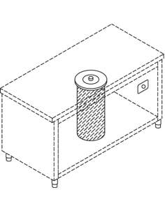 Élévateur neutre pour assiettes, capacité 50-60 diam.190 - 260 mm