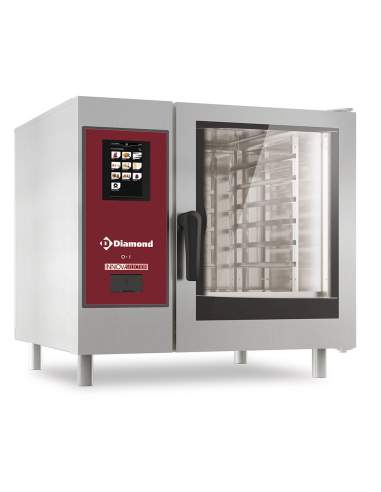 Four gaz "TOUCH" vapeur directe/convection 6x GN 1/1+Cleaning