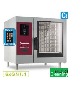 Four gaz "TOUCH" vapeur directe/convection 6x GN 1/1+Cleaning