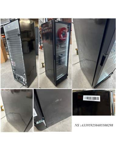 Vitrine ventilée positive 382 litres NOIRE