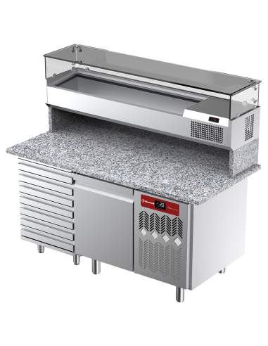 Ensemble table frigo & structure réfrigérée :
