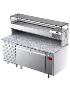 Ensemble table frigo & structure réfrigérée :