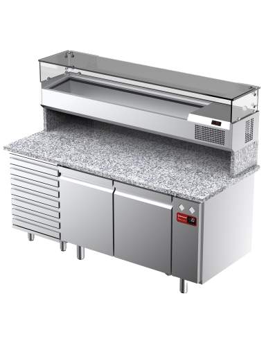 Ensemble table frigo & structure réfrigérée :