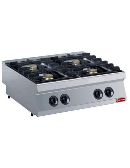 Fourneau composé: 4 feux vifs & soubassement ouvert