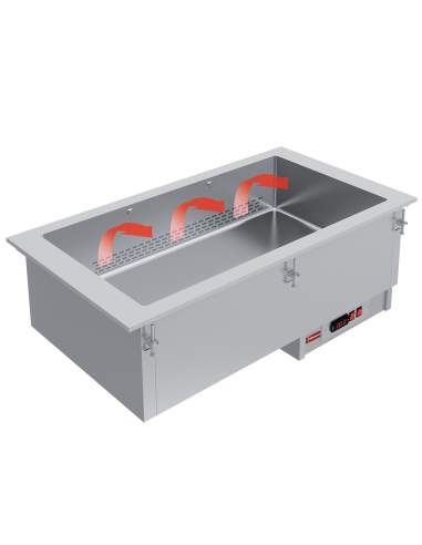 Elément bain-marie 5x GN 1/1 - à sec - ventilé