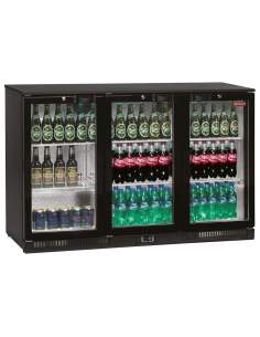 Refroidisseur de bouteilles ventilé, "Back Bar" 3 portes battantes