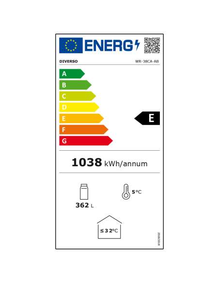 Vitrine ventilée positive 382 litres NOIRE avec caisson lumineux