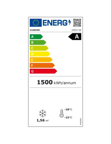 Vitrine ventilée négative vitrée 221 litres - 7 niveaux fixes - NOIRE