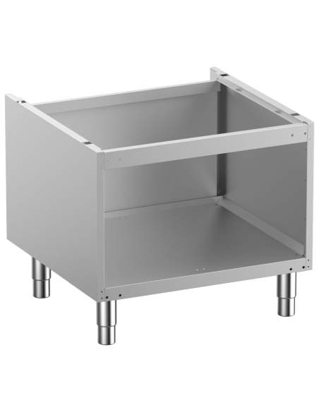 Soubassement ouvert, sur pieds inox réglables