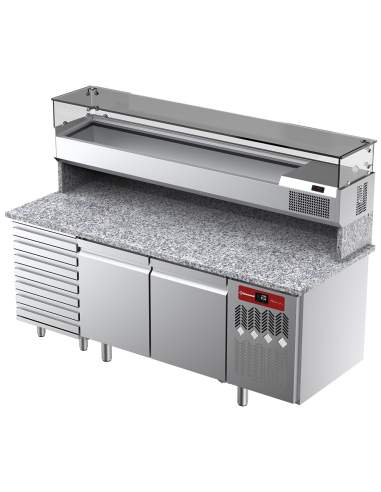 Ensemble table frigo & structure réfrigérée :