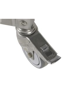 Kit de 6 roues inox ø 125 (3 avec freins