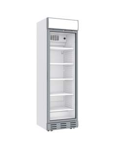 Vitrine ventilée positive 382 litres BLANCHE avec caisson lumineux