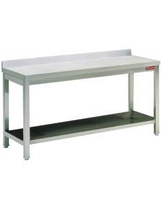 Table de travail avec  sous tablette + bord arrière 