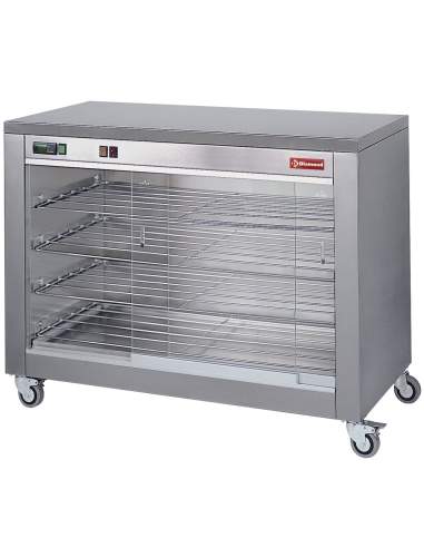 Armoire vitrine chauffante 60 poulets, sur roues