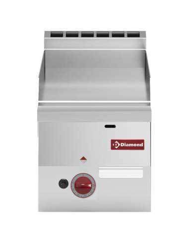 Plaque de cuisson gaz, surface lisse "chrome" -Top-