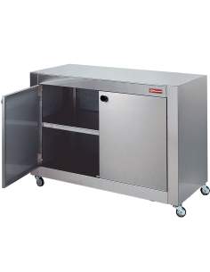 Armoire de support en inox, sur roues