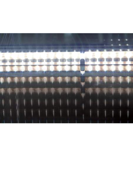 Comptoir vitrine ventilé, avec réserve - NOIR