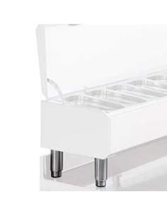 Kit de 4 pieds en inox pour structures GN 1/4, réglables