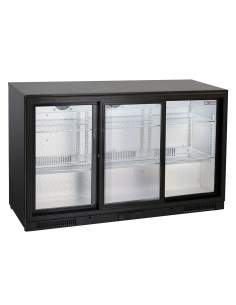 Refroidisseur de bouteilles ventilé, 3 portes vitrées coulissantes