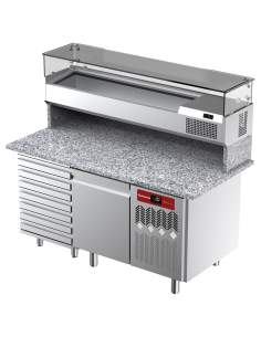 Ensemble table frigo & structure réfrigérée :