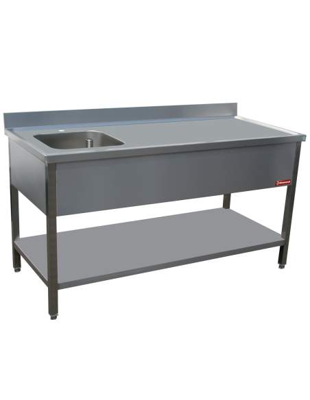 Table de chef 1 cuve gauche 400X400XH275    