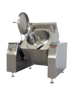 Marmite basculante électrique avec mélangeur 300 L., chauffage indirect