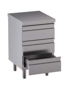 Table sur armoire avec 3 tiroirs