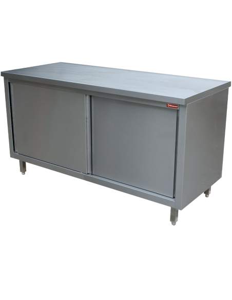 Table armoire neutre, portes coulissantes