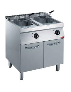 Friteuse électrique 2x 14 litres, sur armoire