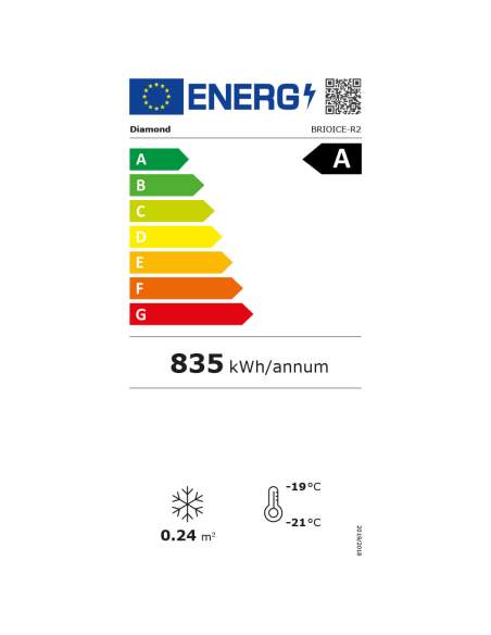 Comptoir présentoir pour crème glacée, 170 litres