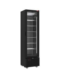 Vitrine ventilée négative vitrée 221 litres - 7 niveaux fixes - NOIRE
