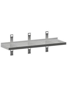 Etagère murale perforée, 3 consoles et 3 crémaillères