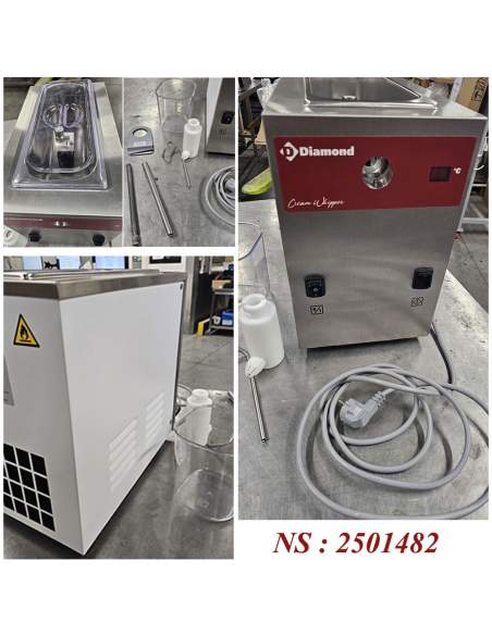 Machine réfrigérée à chantilly en inox, cuve 2 L (100 L/h)