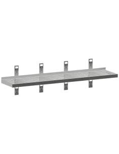 Etagère murale perforée, 4 consoles et 4 crémaillères