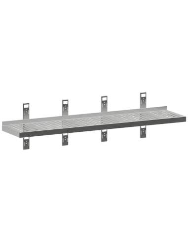 Etagère murale perforée, 4 consoles et 4 crémaillères