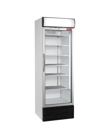 Vitrine T° négative, statique/ventilée, 500 Lt., avec caisson lumineux