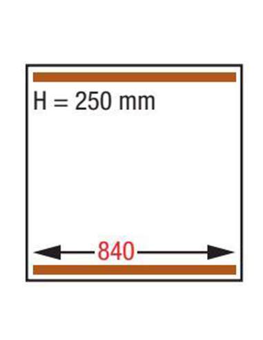 Machine sous-vide, double chambre 840x830xh250 mm. - 250 m3/h