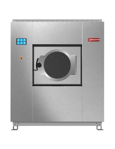Lave-linge industriel à super essorage, 55 kg "inox"
